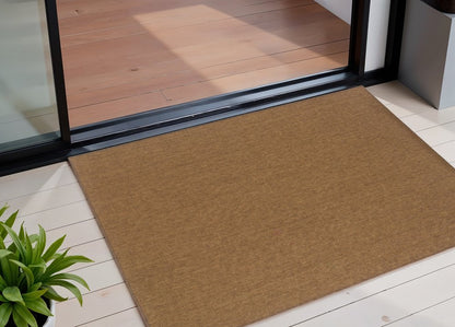2' X 4' Tan Stain Resistant Indoor Outdoor Area Rug