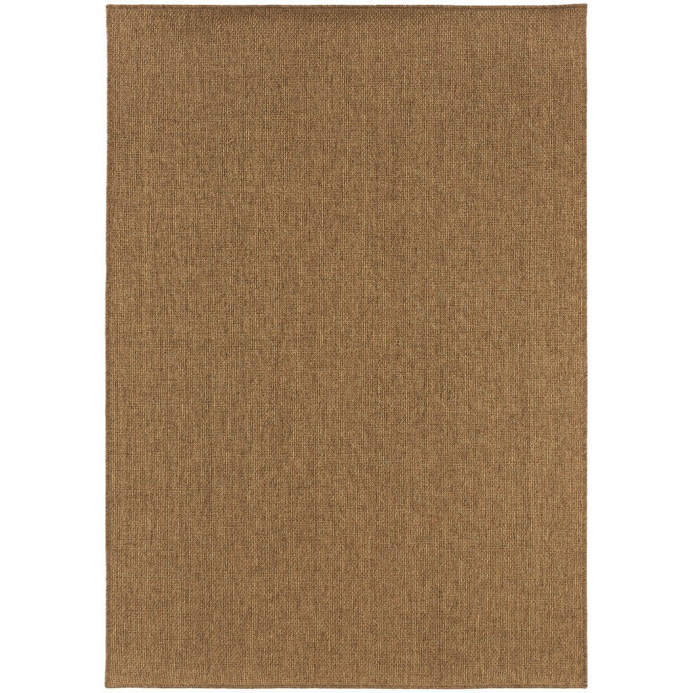 9' X 13' Tan Indoor Outdoor Area Rug