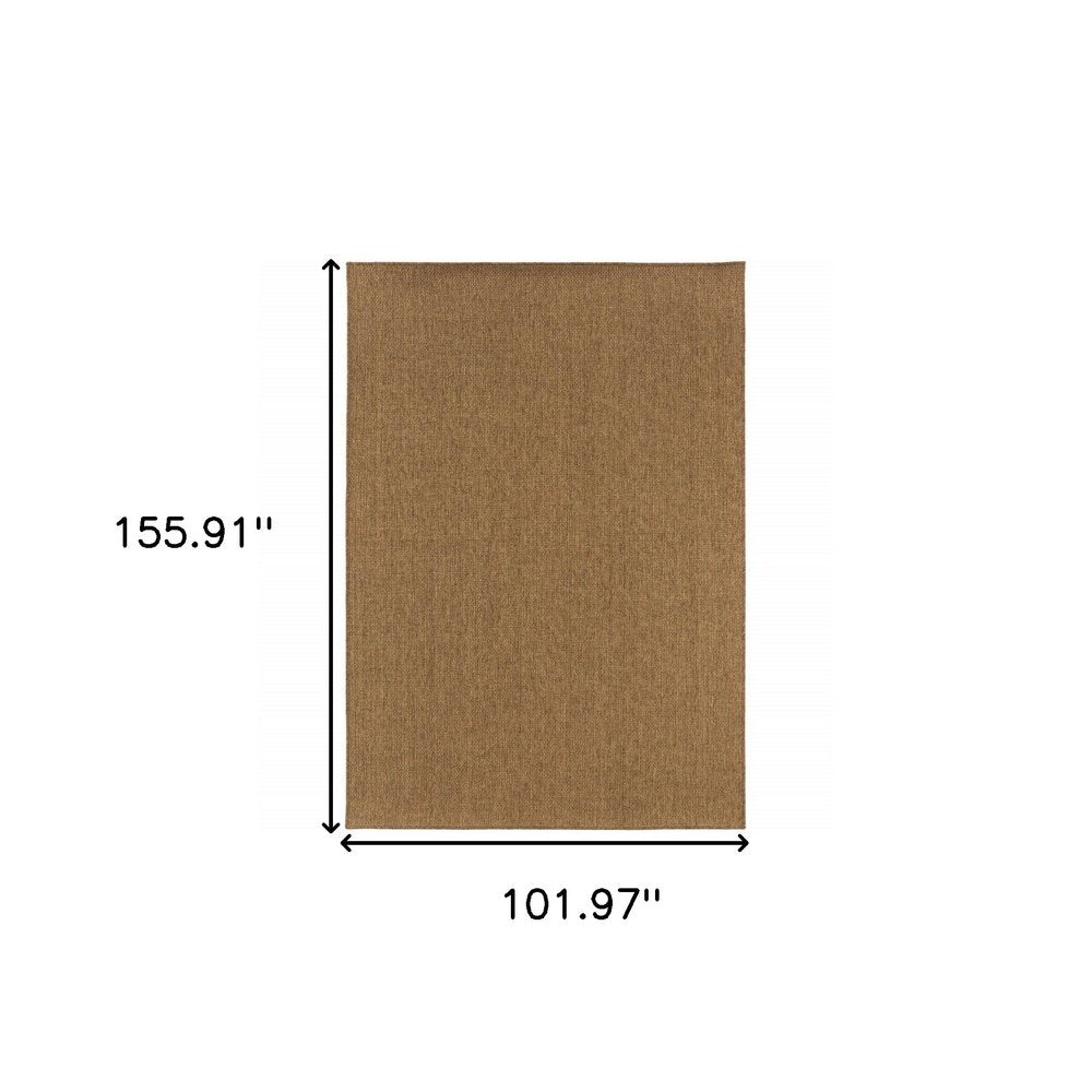9' X 13' Tan Indoor Outdoor Area Rug