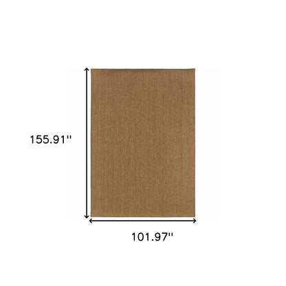 9' X 13' Tan Indoor Outdoor Area Rug