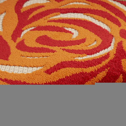 9' X 12' Multicolor Floral Stain Resistant Non Skid Area Rug