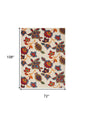 6' X 9' Multicolor Floral Stain Resistant Non Skid Area Rug