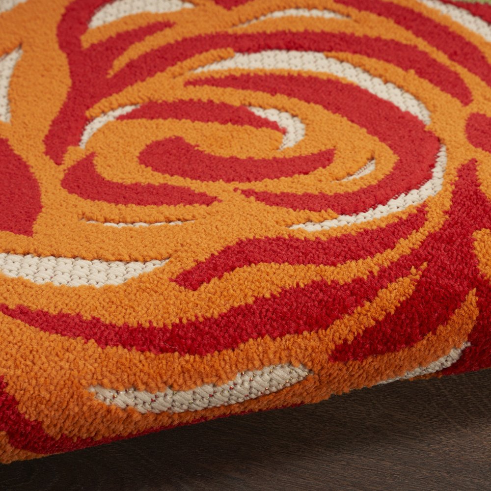 6' X 9' Multicolor Floral Stain Resistant Non Skid Area Rug