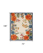 6' X 9' Multicolor Floral Stain Resistant Non Skid Area Rug