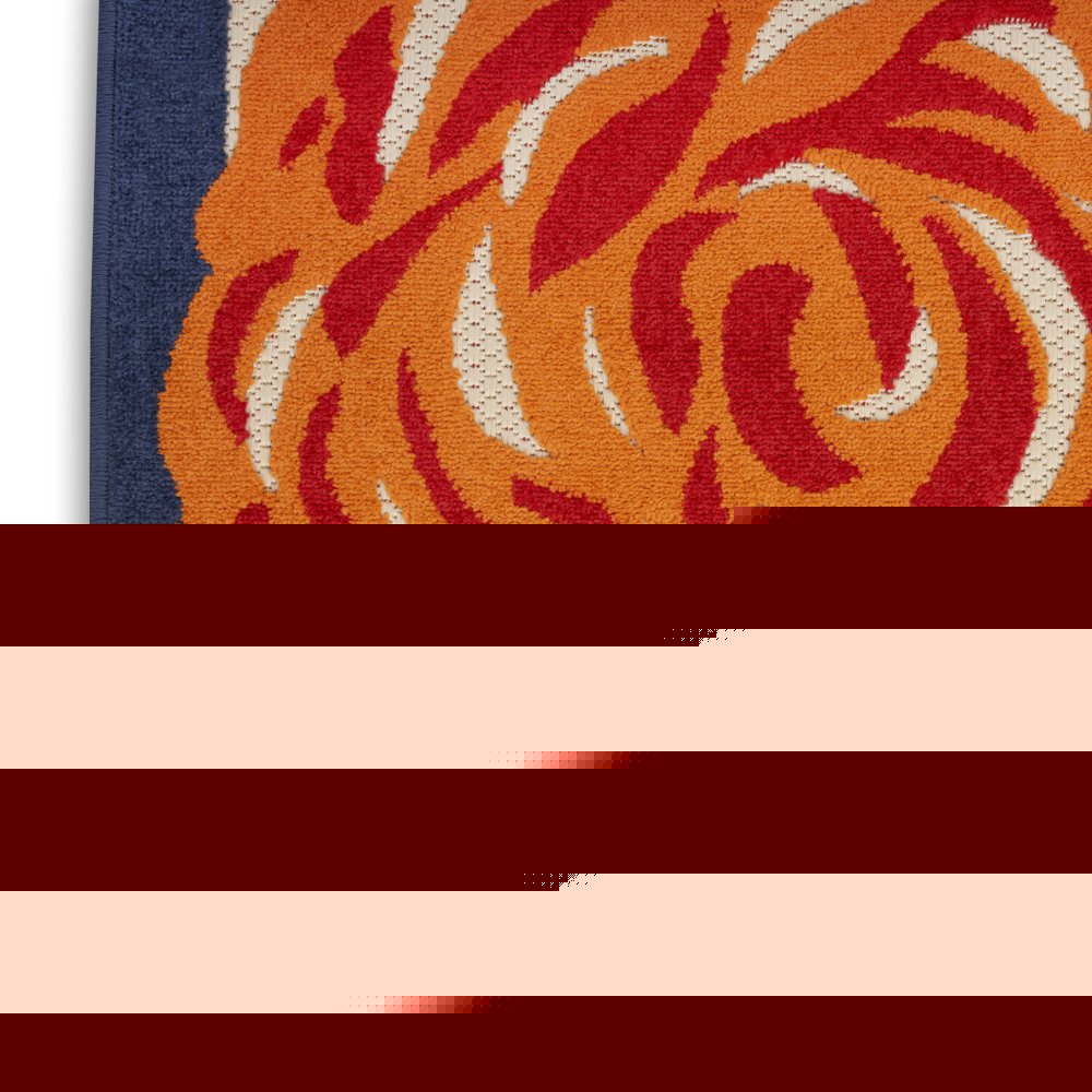 6' X 9' Multicolor Floral Stain Resistant Non Skid Area Rug