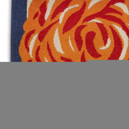 6' X 9' Multicolor Floral Stain Resistant Non Skid Area Rug