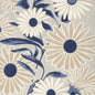 8' X 11' Blue and Gray Floral Non Skid Indoor Outdoor Area Rug
