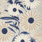 8' X 11' Blue and Gray Floral Non Skid Indoor Outdoor Area Rug