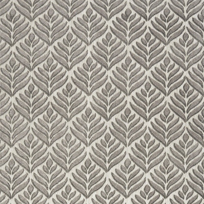 7' X 10' Charcoal Floral Stain Resistant Non Skid Area Rug