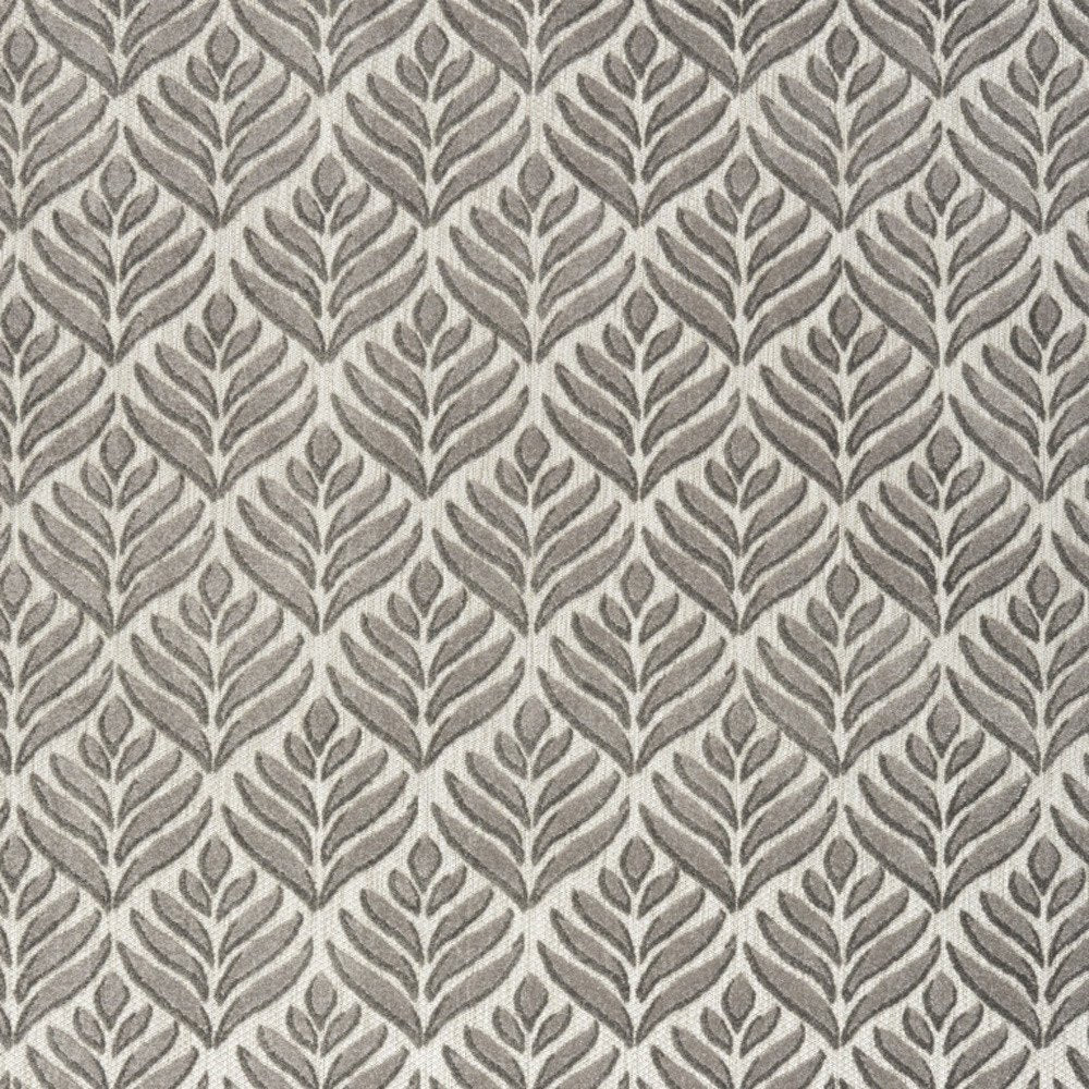 5' X 8' Charcoal Floral Stain Resistant Non Skid Area Rug