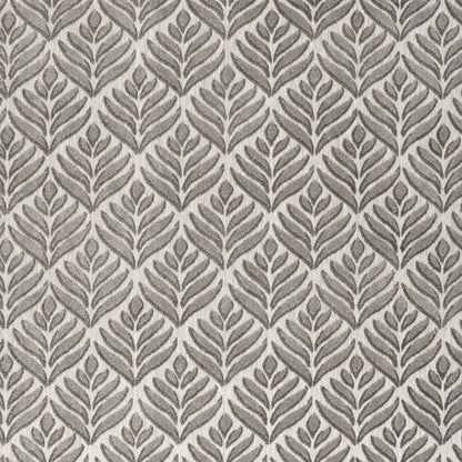 5' X 8' Charcoal Floral Stain Resistant Non Skid Area Rug