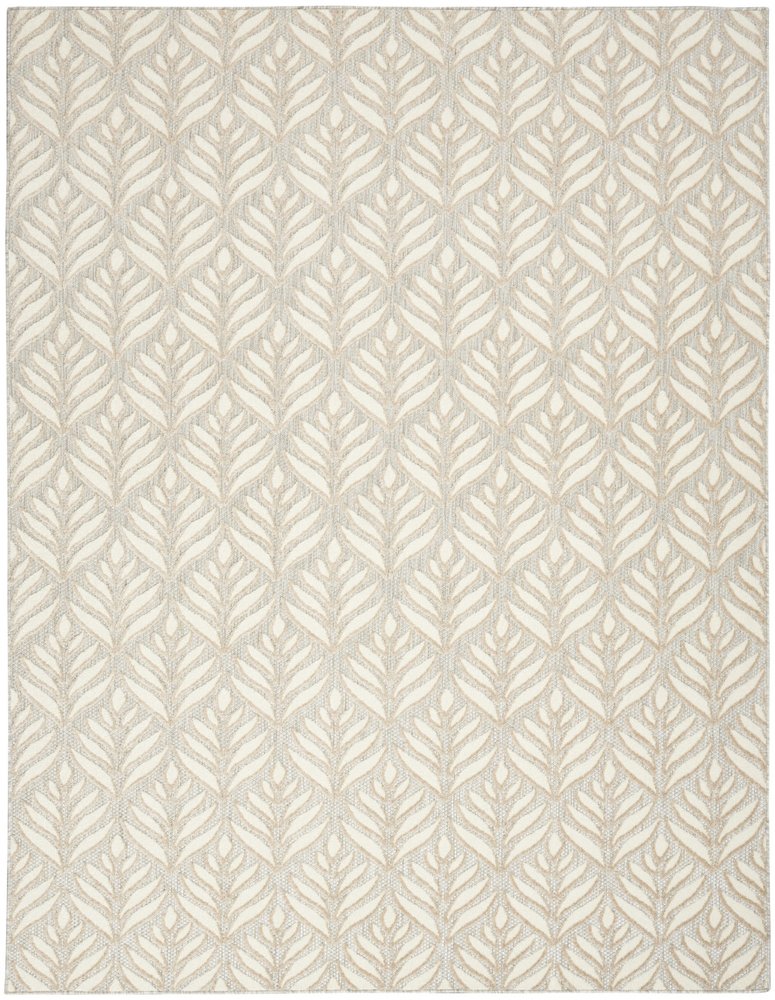 6' X 9' Ivory And Grey Floral Stain Resistant Non Skid Area Rug