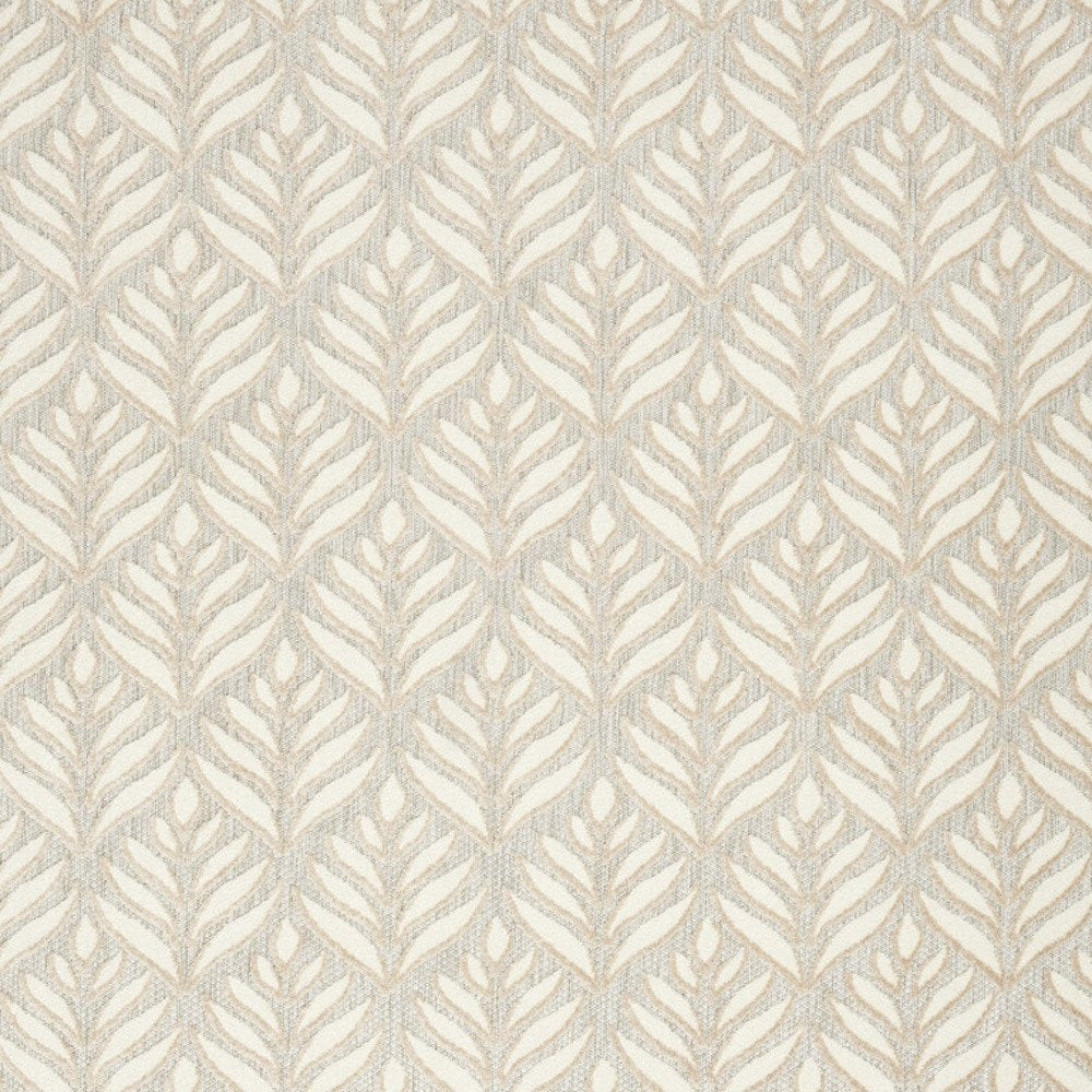 6' X 9' Ivory And Grey Floral Stain Resistant Non Skid Area Rug