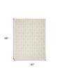 4' X 6' Ivory And Grey Floral Stain Resistant Non Skid Area Rug