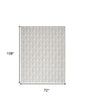 6' X 9' Grey Floral Stain Resistant Non Skid Area Rug
