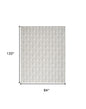 7' X 10' Grey Floral Stain Resistant Non Skid Area Rug