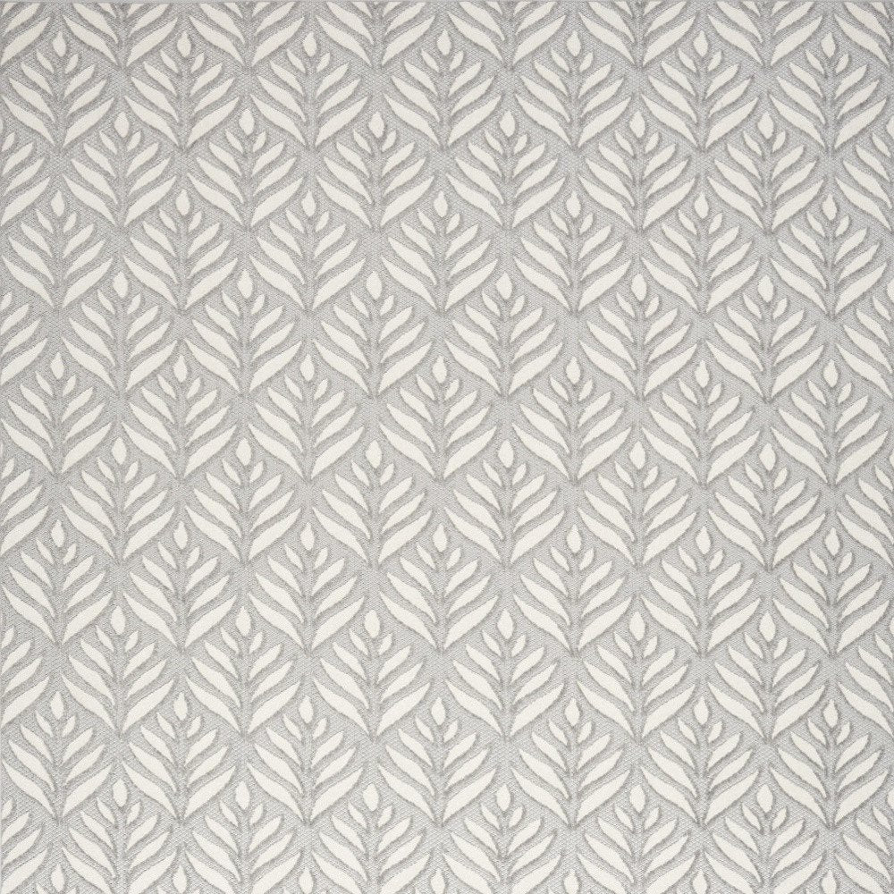 7' X 10' Grey Floral Stain Resistant Non Skid Area Rug