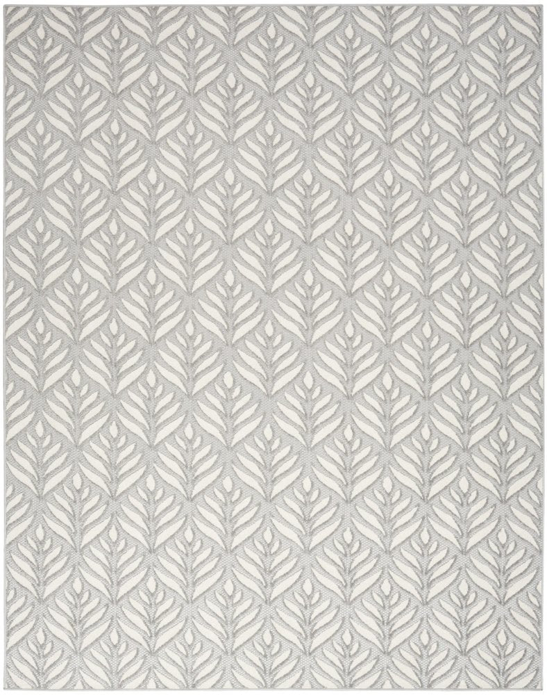 4' X 6' Grey Floral Stain Resistant Non Skid Area Rug