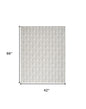 4' X 6' Grey Floral Stain Resistant Non Skid Area Rug