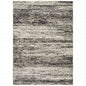 2' X 3' Gray and Ivory Abstract Power Loom Area Rug