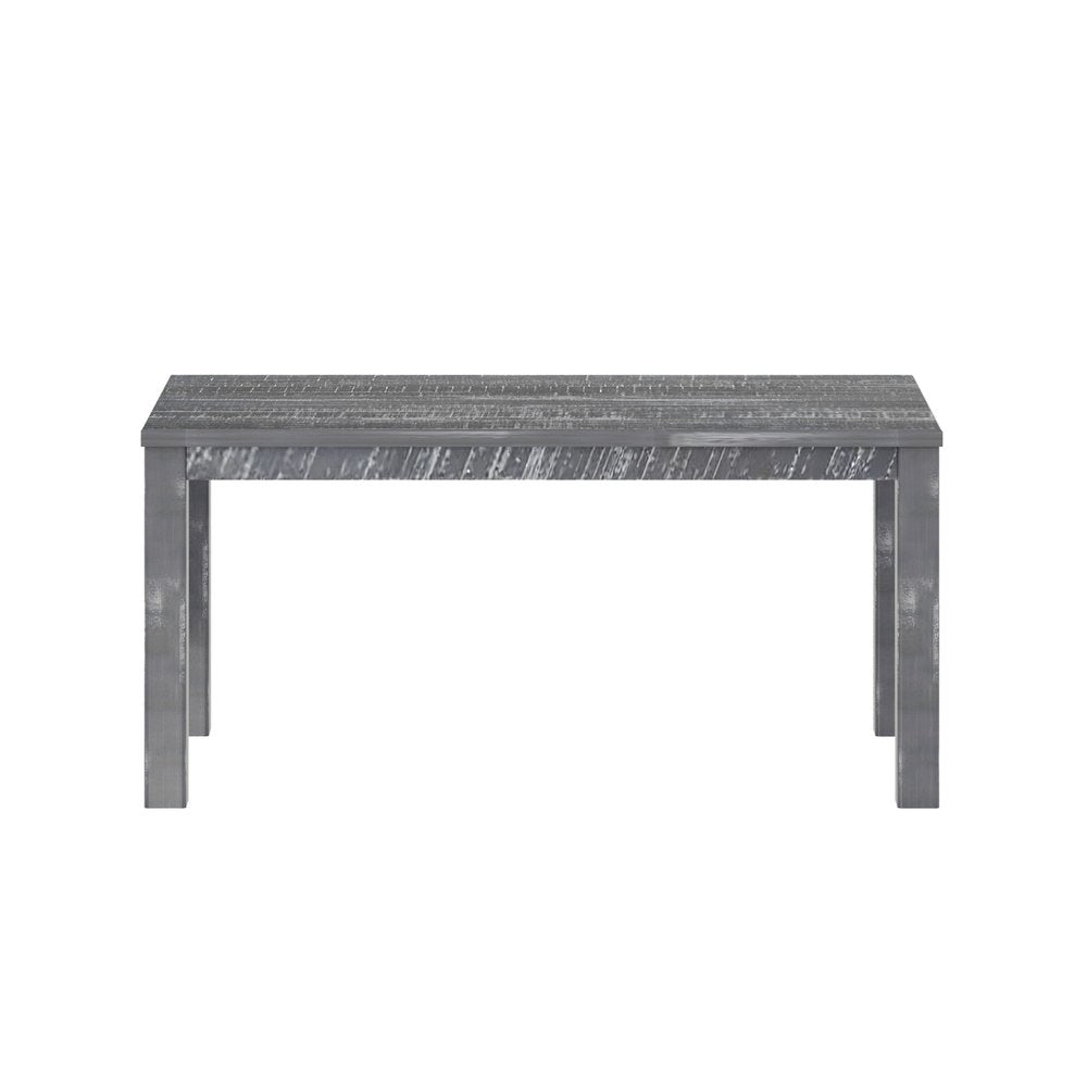 63" Gray Solid Wood Dining Table