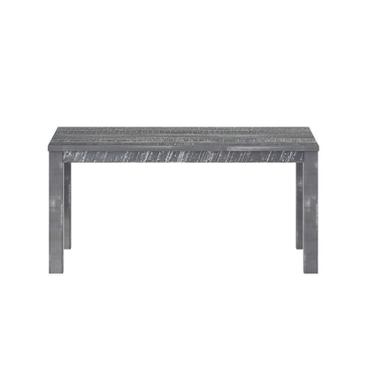 63" Gray Solid Wood Dining Table