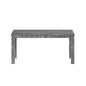 63" Gray Solid Wood Dining Table