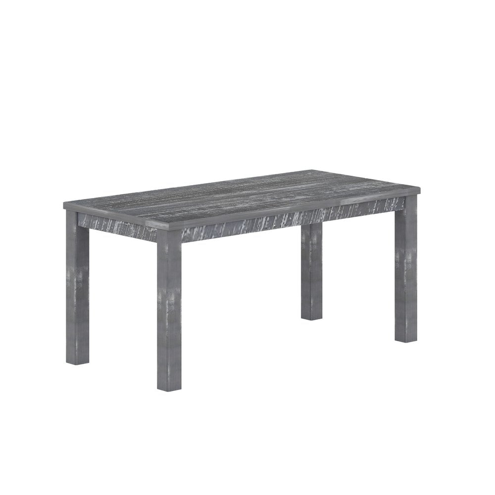 63" Gray Solid Wood Dining Table