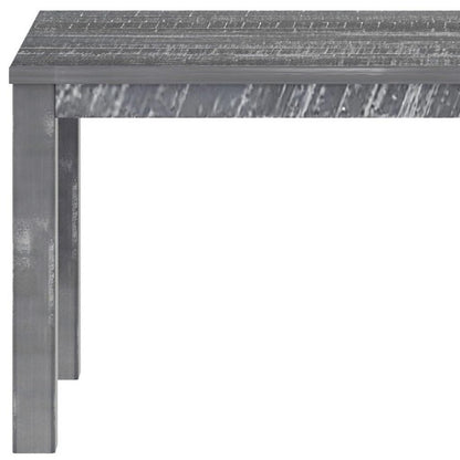 35" Gray Solid Wood Dining Table