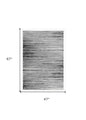 4' X 6' Grey Abstract Area Rug