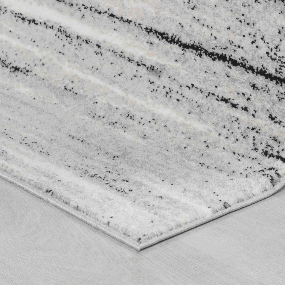 7' X 10' Grey Abstract Area Rug