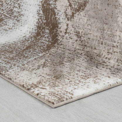 4' X 6' Brown Abstract Area Rug