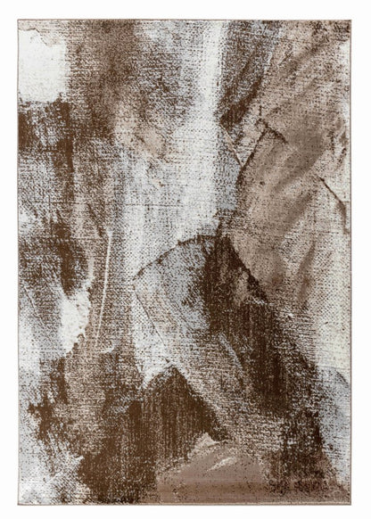 4' X 6' Brown Abstract Area Rug