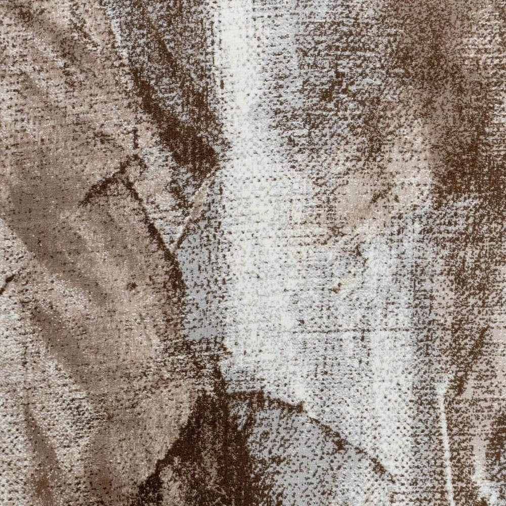 5' X 8' Brown Abstract Area Rug