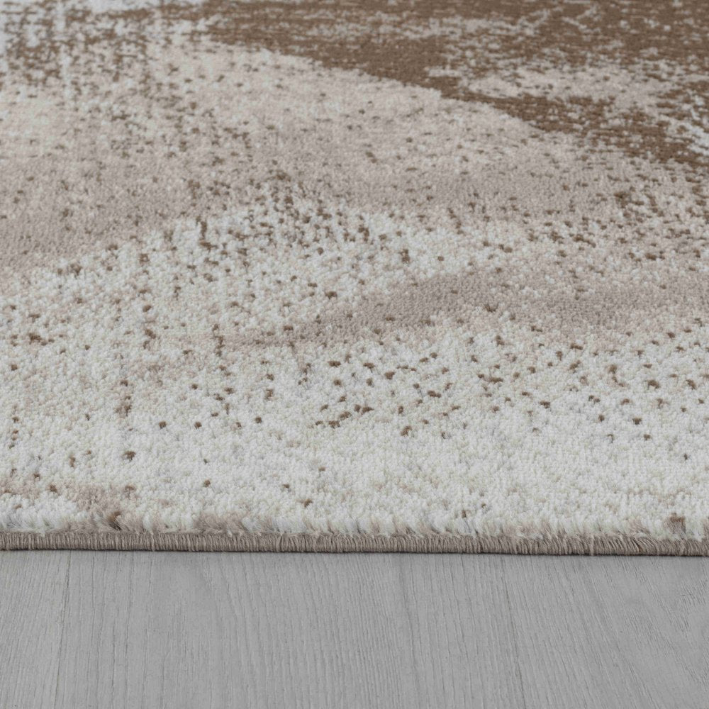 7' X 10' Brown Abstract Area Rug