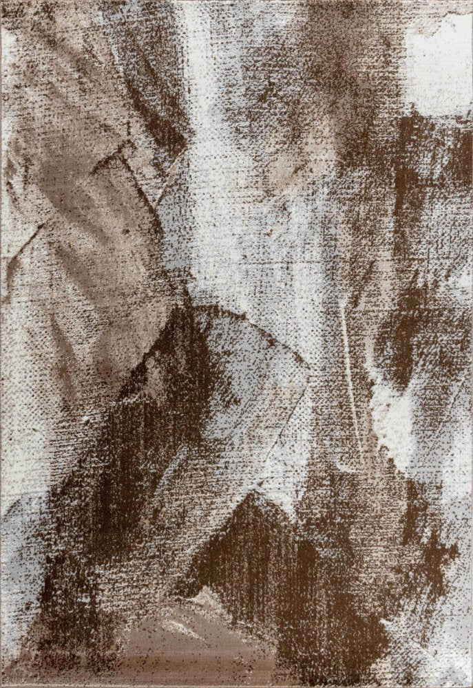 8' X 11' Brown Abstract Area Rug