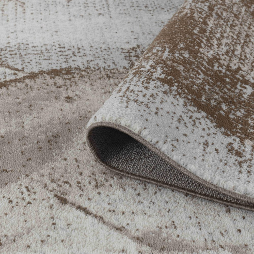 8' X 11' Brown Abstract Area Rug