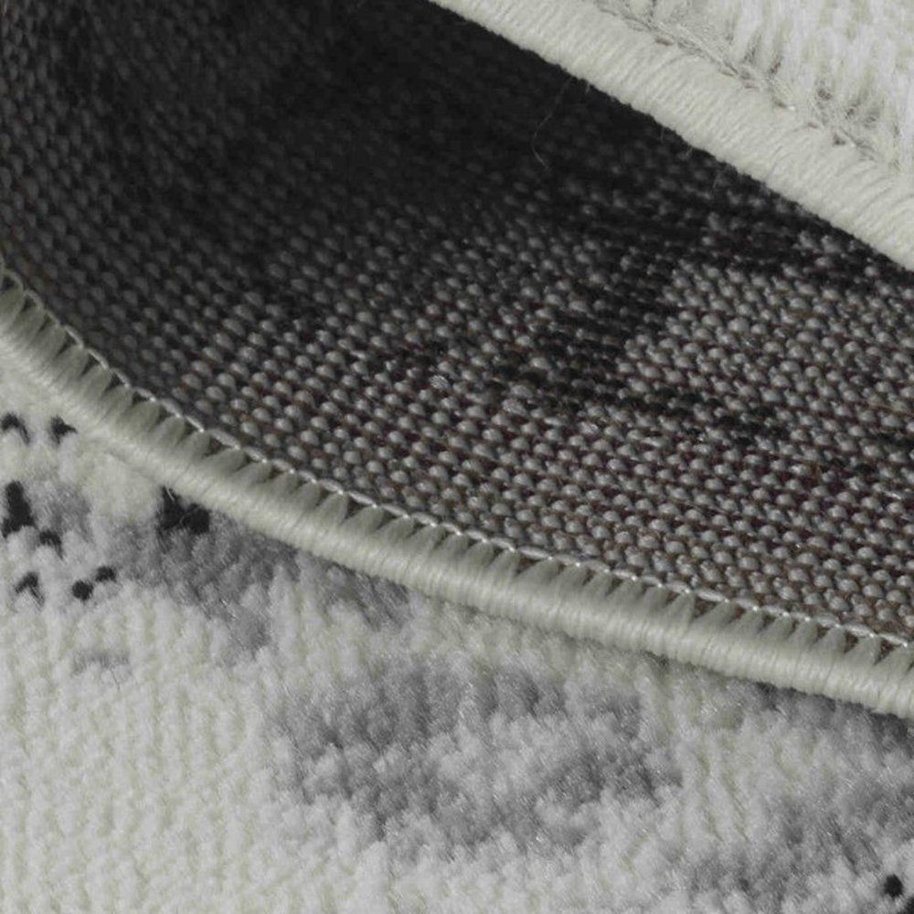 4' X 6' Black Oriental Area Rug