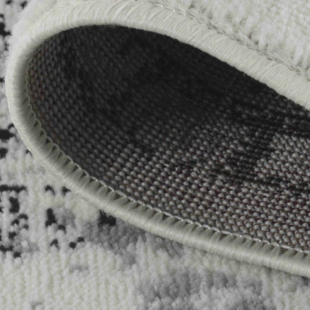 4' X 6' Black Oriental Area Rug