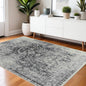 4' X 6' Black Oriental Area Rug