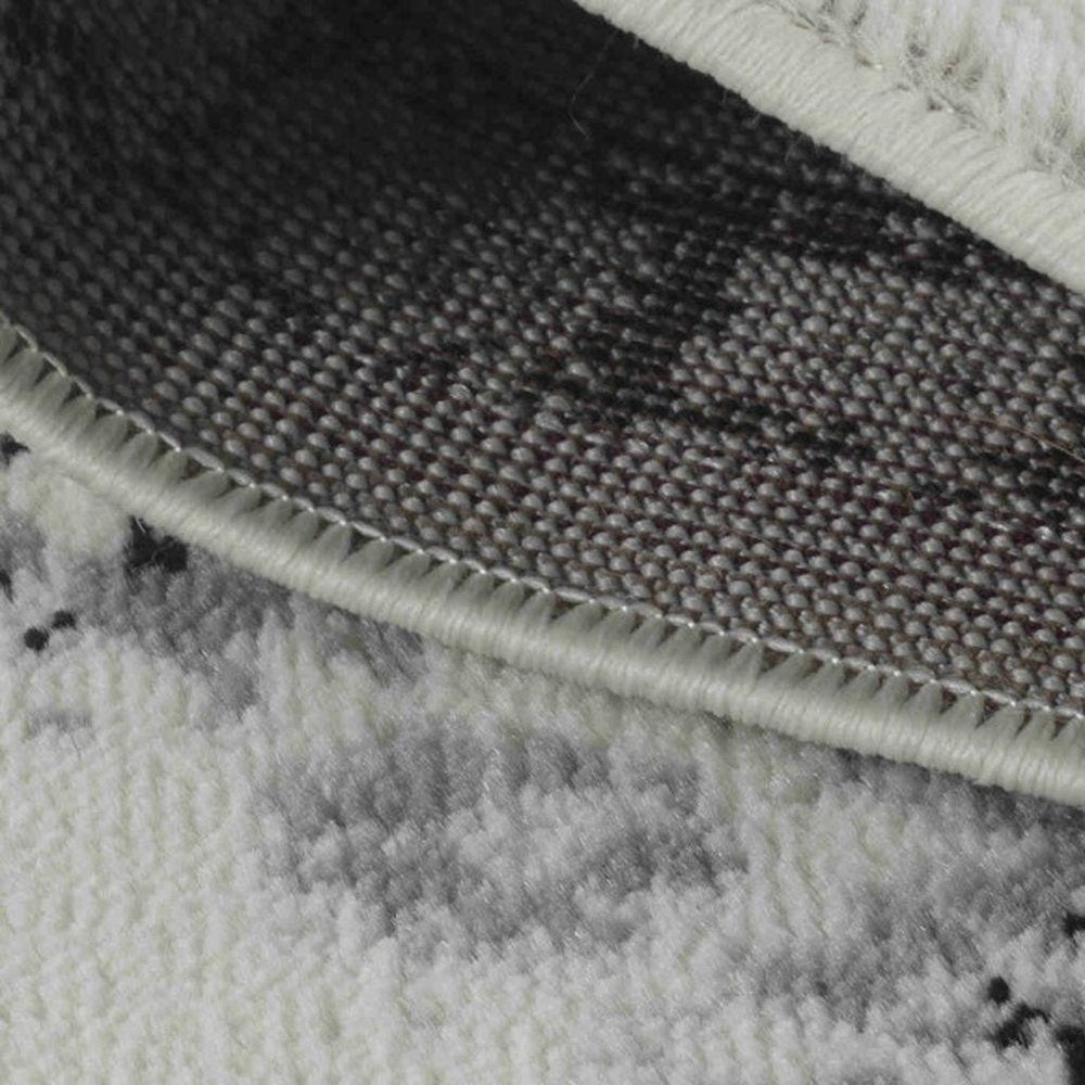 4' X 6' Black Oriental Area Rug