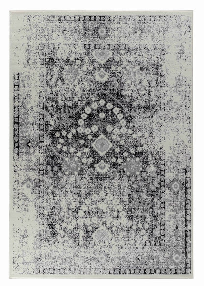4' X 6' Black Oriental Area Rug