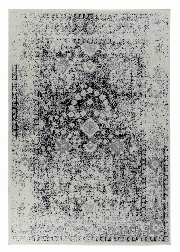 4' X 6' Black Oriental Area Rug