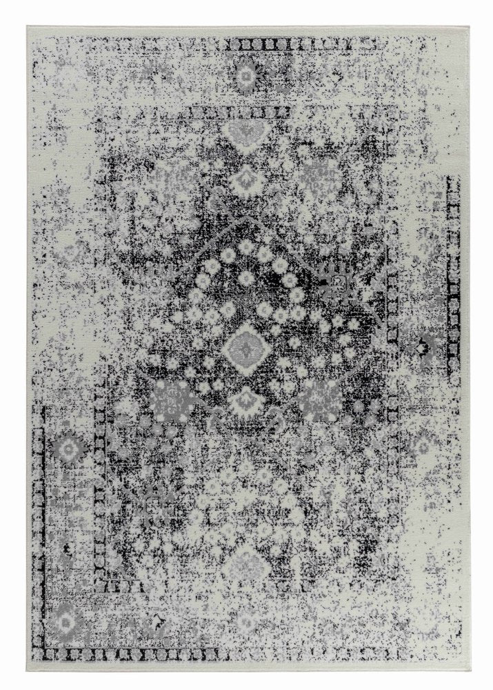4' X 6' Black Oriental Area Rug