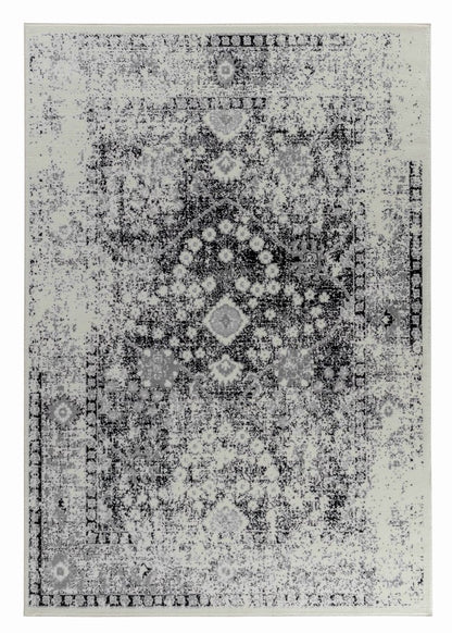 4' X 6' Black Oriental Area Rug