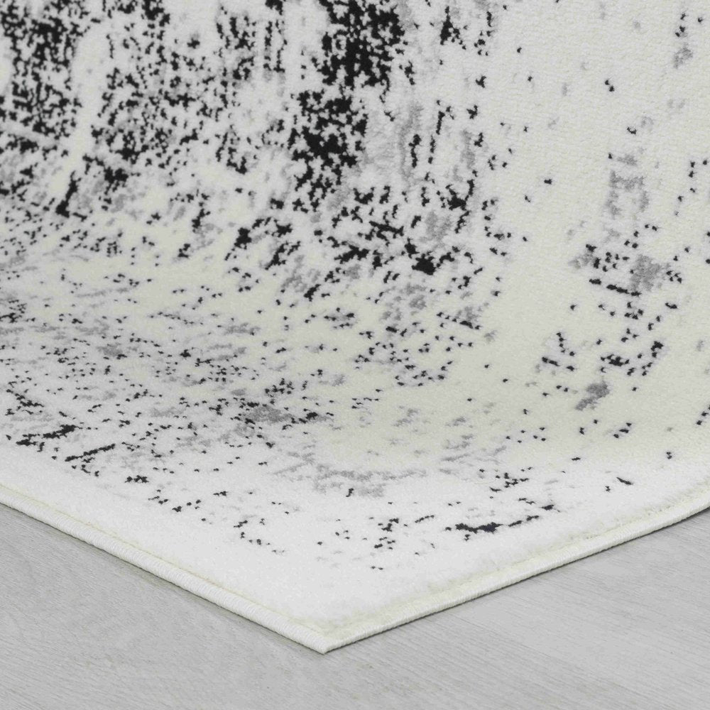 5' X 8' Black Oriental Area Rug