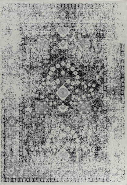5' X 8' Black Oriental Area Rug