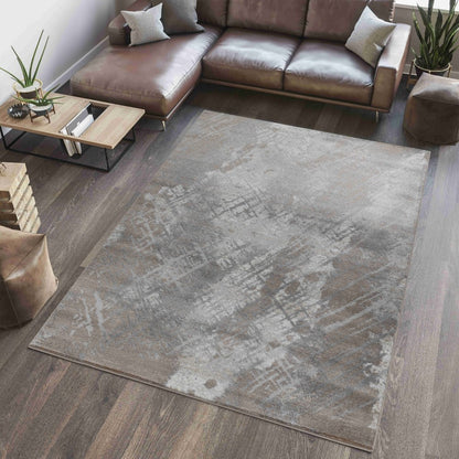 4' X 6' Brown Abstract Area Rug