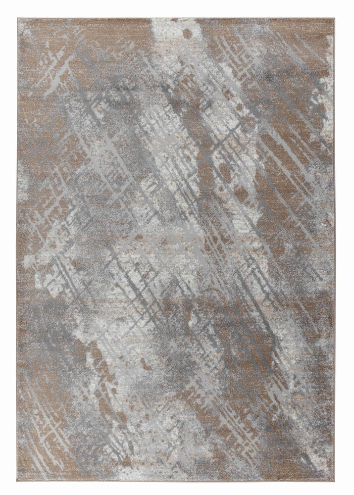 4' X 6' Brown Abstract Area Rug