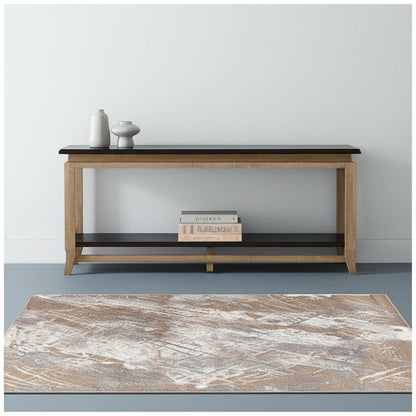 4' X 6' Brown Abstract Area Rug